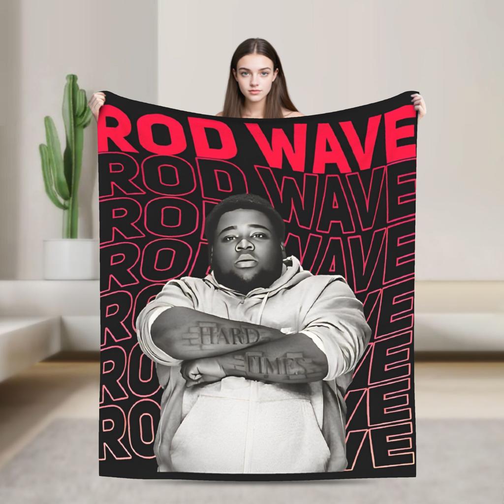 Rapper rod wave  Blanket  Decorative Flannel Bedding Throws For Bedroom Warm Custom Quality Bedspread Birthday Gift