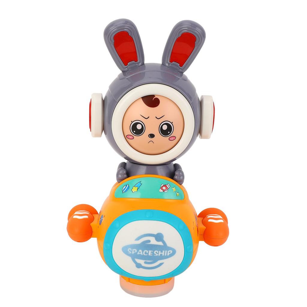 Baby Crawling Tummy Time Toy with Music Dazzling Light Automatic Changing Face Bunny Shape Universal