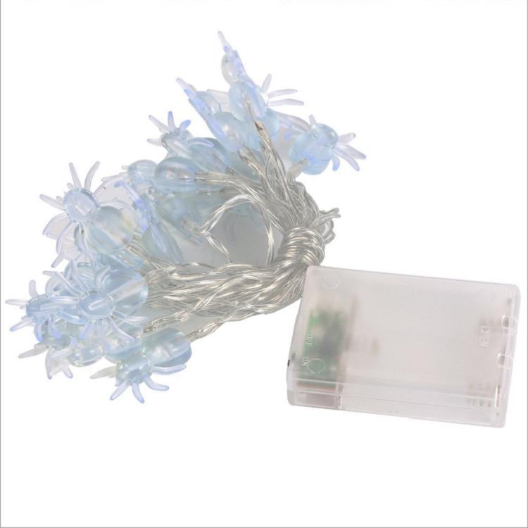 Premium Quality Purple Led String Lights Featuring Bats And Spiders For Halloween