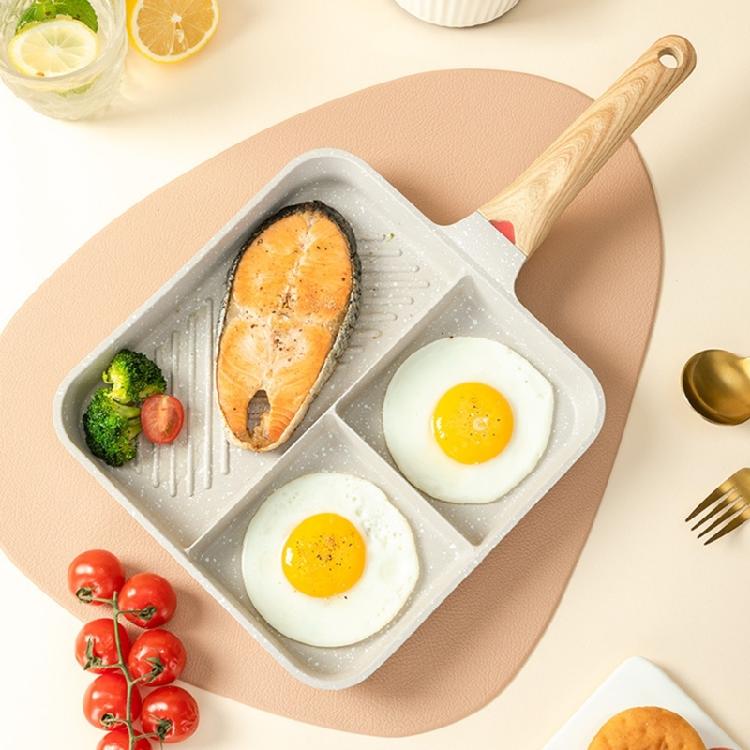 Multi-Functional Non-Stick-Skillet 3 Section-Grill Pan Breakfast Pan-Griddle