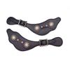 Vintage Western Good Strap with Adjustable Buckles PU Leather Western Flower Boot Good Strap for Horses Riders