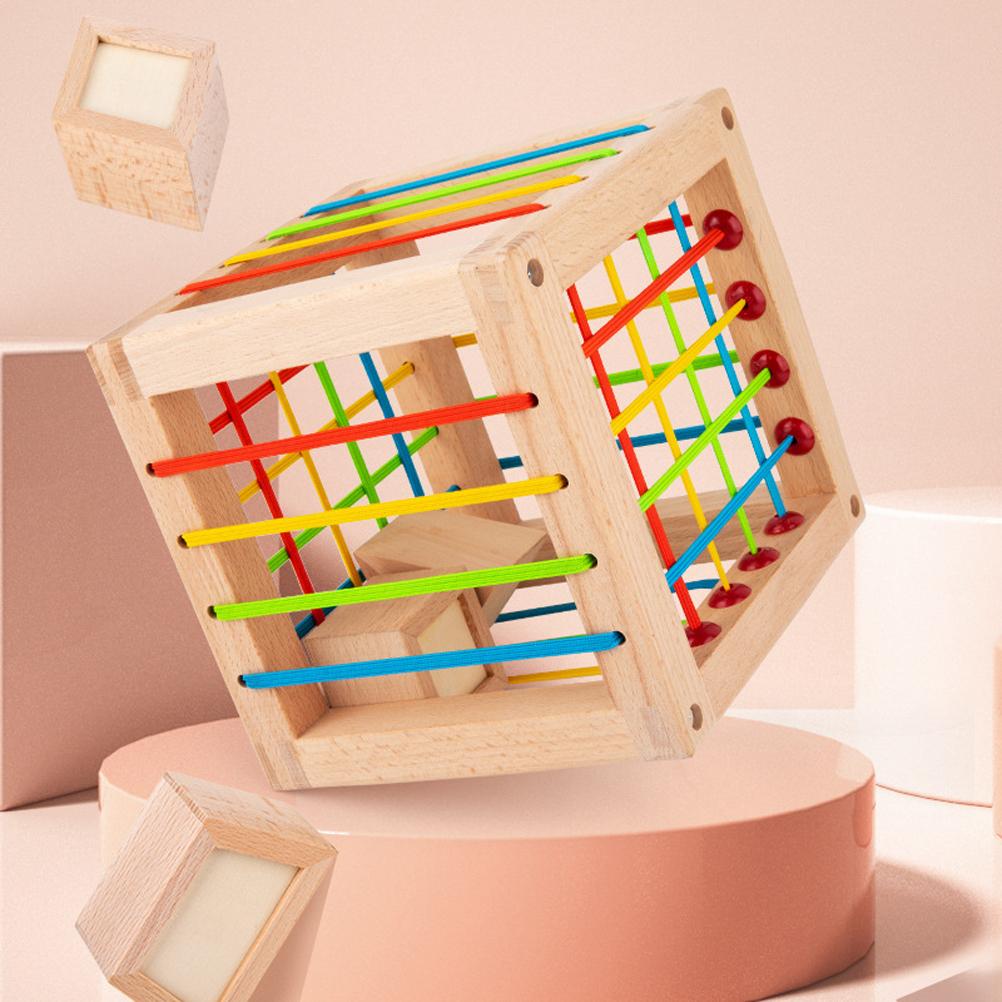 Baby Sorter Toy Colorful Cube Multiple Sensory Shape Learning Toys Fine Motor Skills for Girls Boys