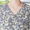 Elegant Floral Mid-Length Summer Dress for Middle-Aged Women