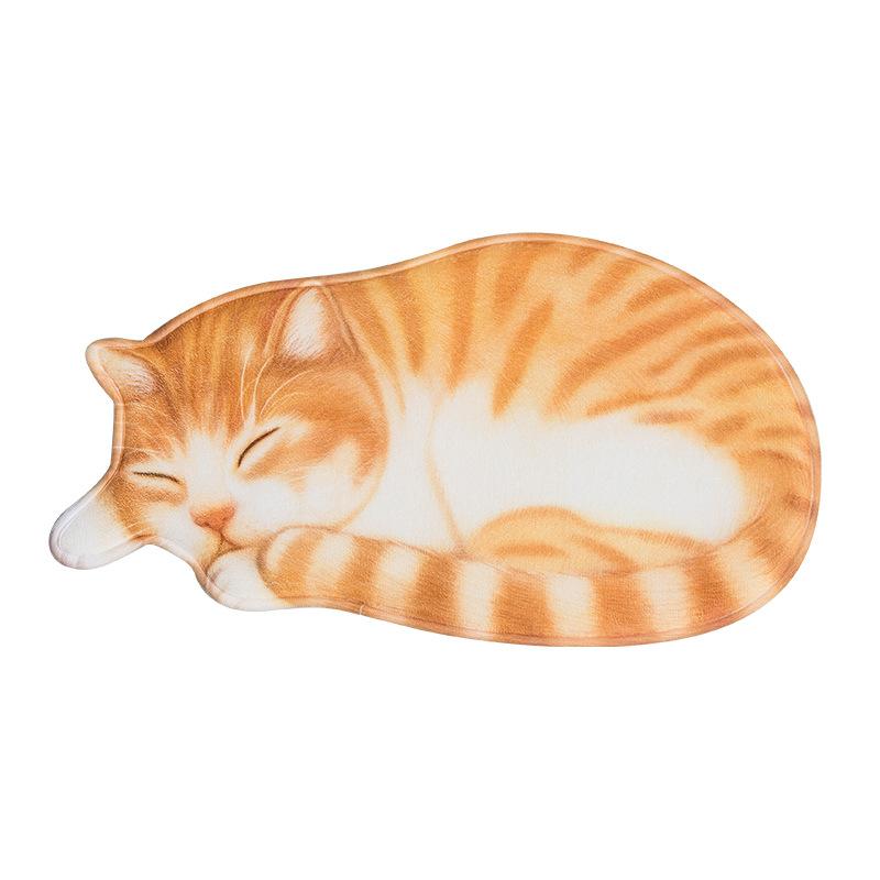 Floor Mat Foot Mat Non-slip Mat Entrance Door Bathroom Water-absorbent Bathroom 3D Kitten Animal Bedroom Bedside Blanket Living Room