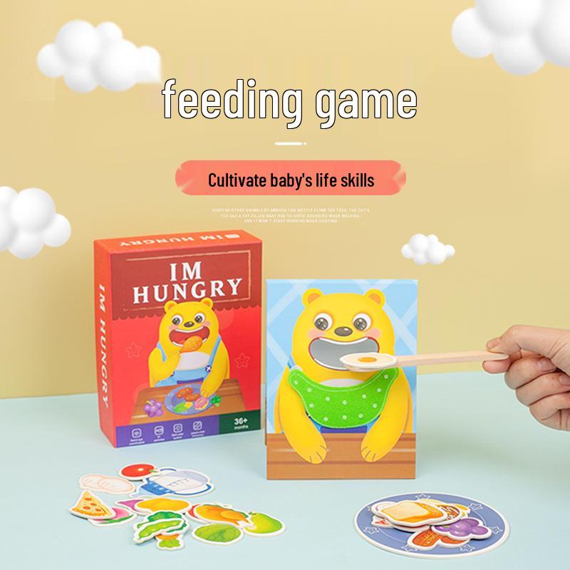 

Little Bear Feeding Game: Early Education & Fine Motor Skills Toy for Toddler Pretend Play