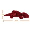 Apricot Lamb Plum Red Lying Dragon Plush Toy for Children, Soft and Cute, Fluffy Plum Red Lying Dragon for Girls and Boys, 38cm