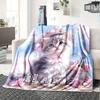 Cute Cat With Roses Home Customization Blankets Soft Cozy Lightweight Allseason Multipurpose Blanket For Picnics Sofas Offices Beds Living Rooms