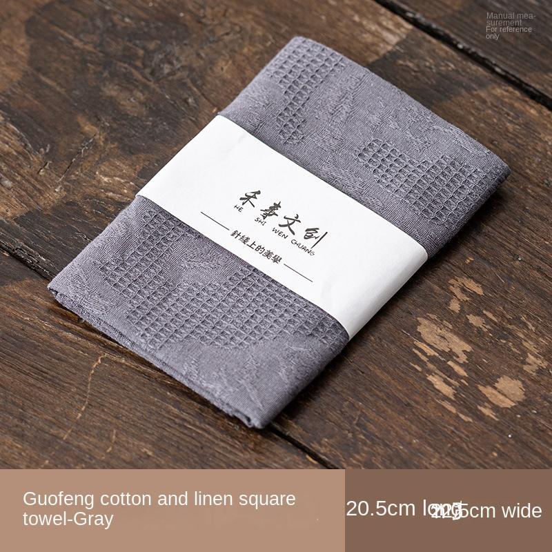 New Double-Sided and Water-Absorbing Tea Towel Chinese Style Tea Mat Cloth Teapot Towel Tea Ceremony Utensils Napkins серый