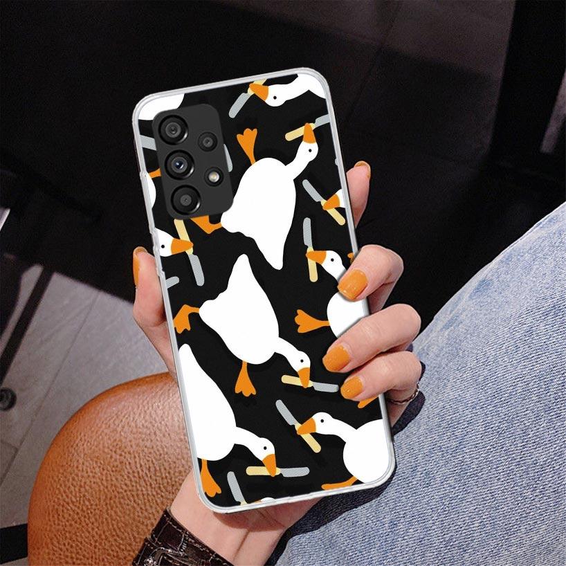 Cartoon Duck Goose Game Phone Case For Samsung Galaxy A17 A16 A15 A14 A13 A57 A56 A55 A54 A53 A37 A36 A35 A34 A33 A26 A25 A24 A2