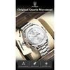 POEDAGAR Luxury Men Wristwatch Waterproof Luminous Week Date Casual Clock Stainless Steel Quartz Fashion Watches Reloj