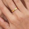 MamacitaSlay 316L Stainless Steel Fish Scale Texture Ring 18K Gold Plated Waterproof Jewelry For Women Stackable Minimalist Ring