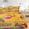 3pcs Piglet and Winnie the Pooh Printed Bedding Set, Soft and Comfortable Quilt Cover for Bedroom Q078