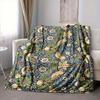 1Pc Birds Flowers Blanket Soft And Comfortable Casual Warm Camping Travel Christmas Halloween Xmas Gift M928563