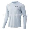 Mens Quick-Dry UV Protection Fishing Shirt Long Sleeve Breathable Bamboo Fiber Outdoor Sport Top Summer
