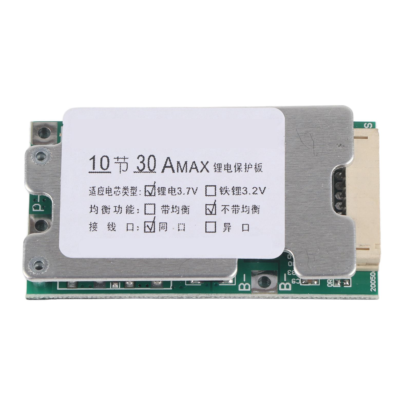 

10S 36V 30A Плата захисту літієвої батареї 3.7V Li ion Cell BMS PCB Board