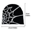 Unisex Spider Web Printed Knit Hat, Warm Outdoor Pullover Hat Personality Beanie Hat