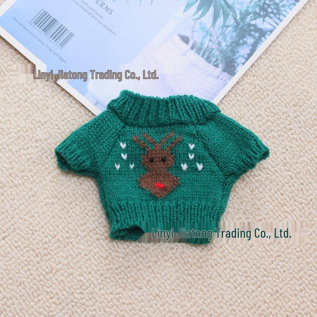 20cm Cotton Doll Accessories: Plush Dog Sweater, Scarf, Hat Set