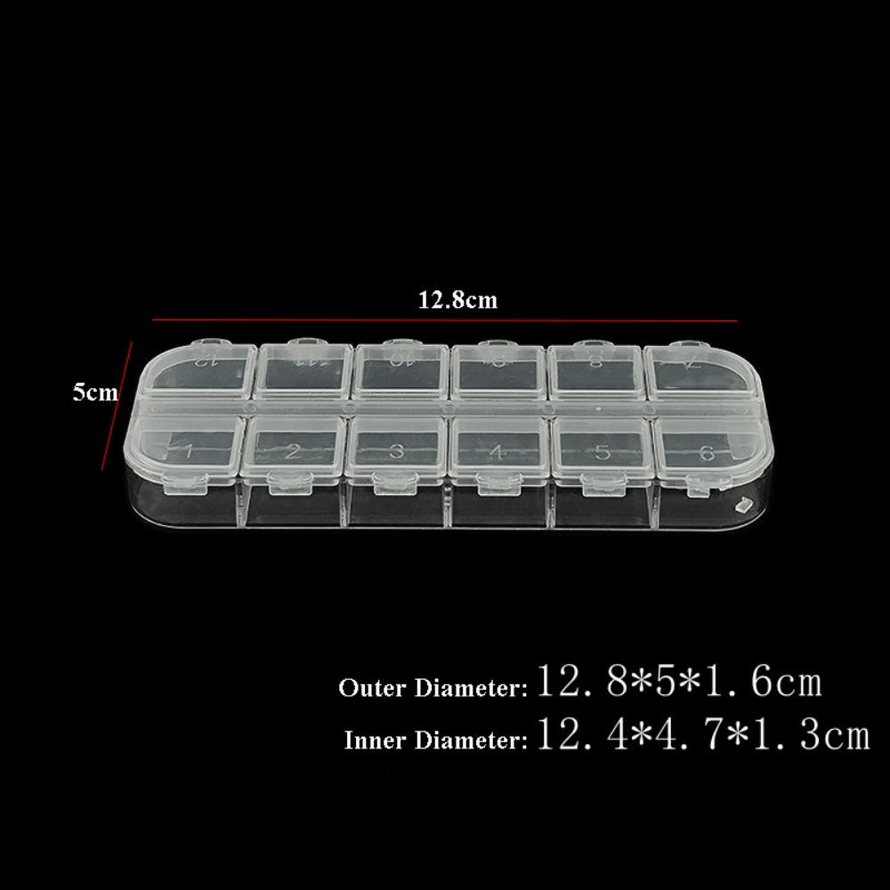 Square Jewelry Beads Container Plastic Sundries Organizer Small Items Case  Packing Boxes