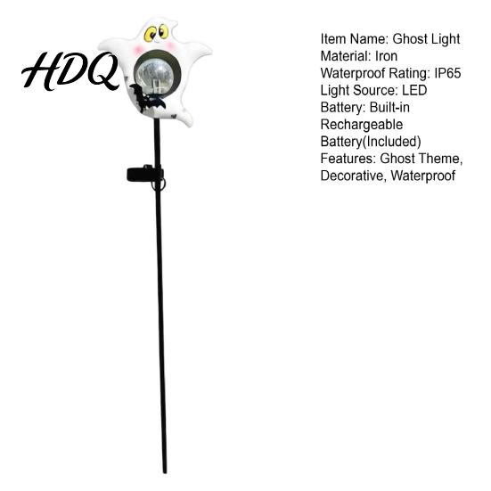 Garden Ground Stake 1/2Pcs Halloween Solar Ghost Light Spooky with LED Light IP65 Waterproof Decorative Lamp for Outdoor Pathway Lawn