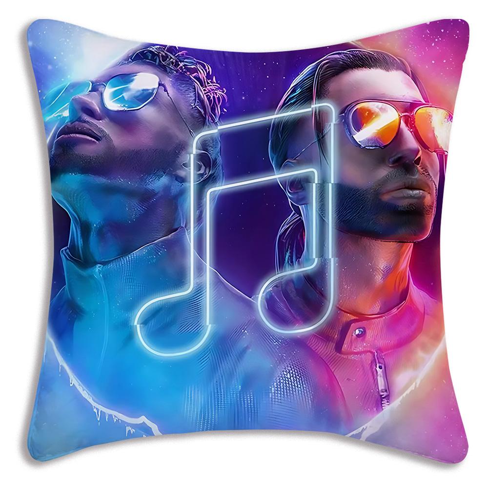 French rapper PNL Pillow Covers Cartoon Sofa Decorative Home Double-sided Printing Short Plush Cute Cushion Cover