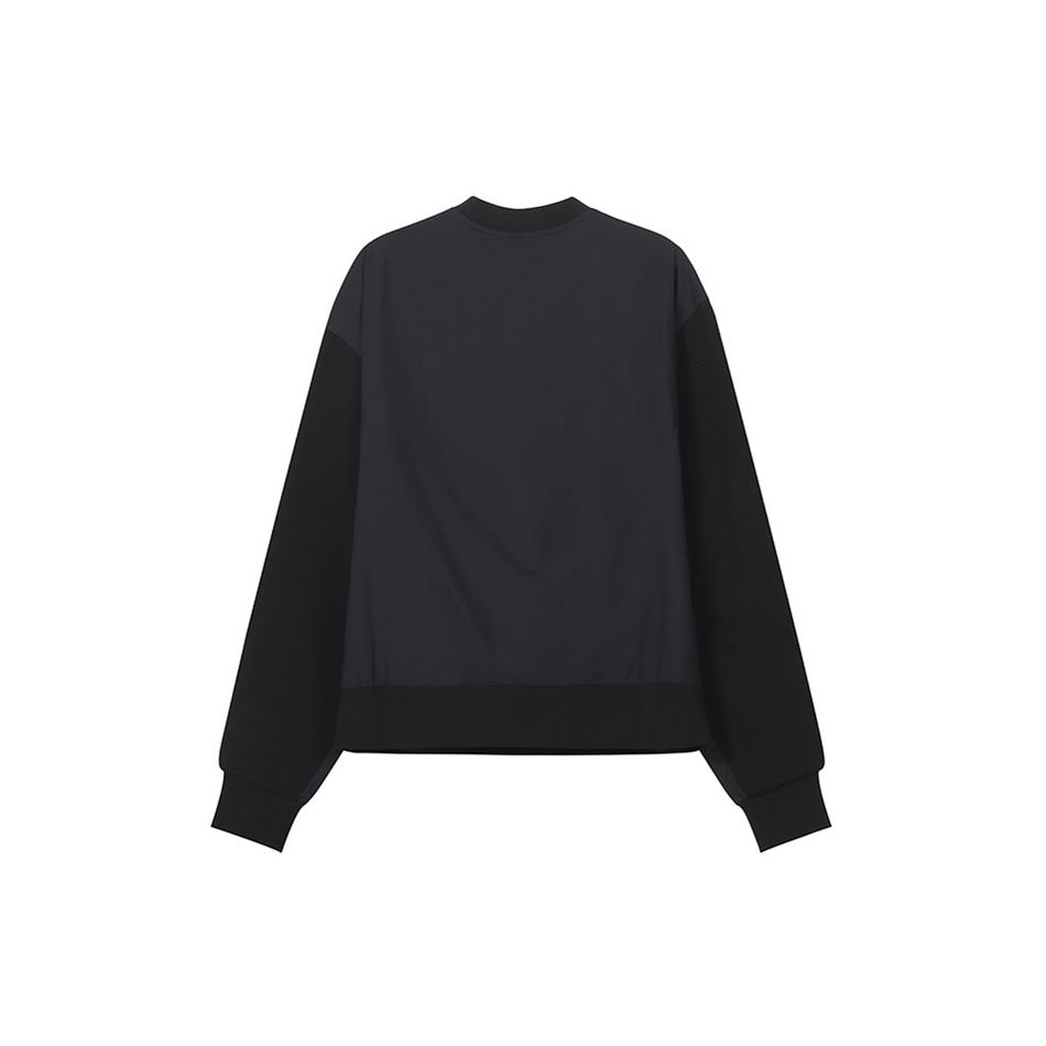 Moncler FW22 Egyszínű Logós Alkalmi Kerek Nyakú Pulóver Női pulóver Fekete H20938G00028809KX999