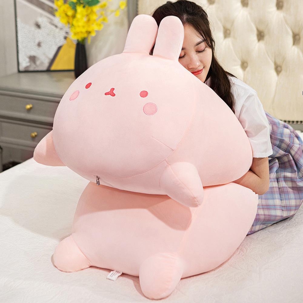 50/80cm Large Kawaii Stuffed Rabbit Plush Toy Soft Toys Cushion Bunny Kid Pillow Doll Birthday Gifts for Kids