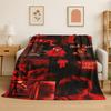 3D Billie Eilish Singer Star Flannel Blanket Soft Warm Throw Blanket for Bedroom Living Room Bed Travel Camping Picnic Gift