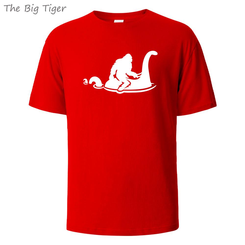 Dinosaur Printed Minimalist Cotton Crew Neck T Shirt Comfortable Fit Lightweight Fabric Unisex Casual Wear Mens Tshirt Fashion