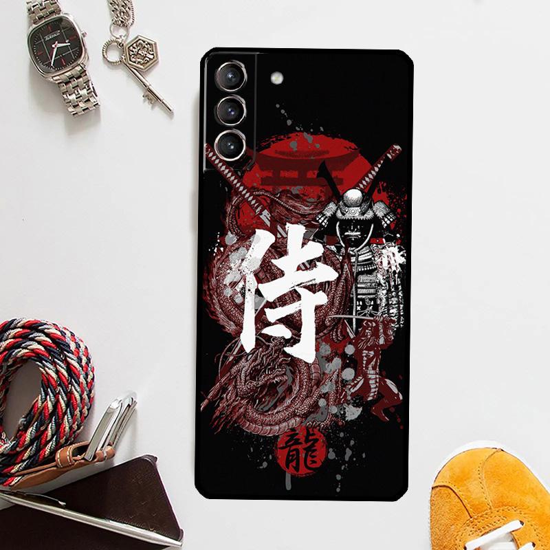 Samurai Japan Art Case For Samsung Galaxy S24 Ultra S20 S21 S22 S23 Plus S9 S10 S24 FE S25 Ultra Cover Coque