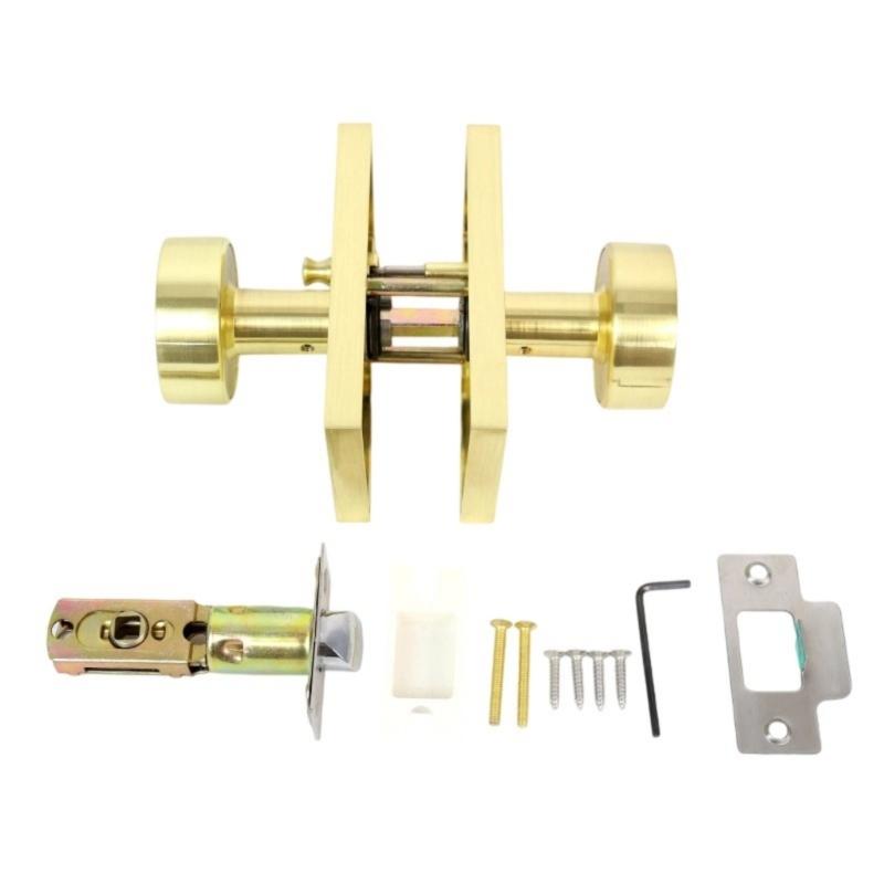 Modern Alloy Passage Door Locks Matte Black Finish Alloy Easy Installation Kits With Keys Plate Screws