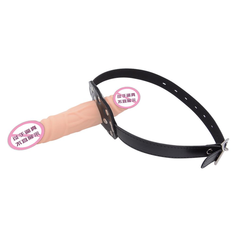 SM Double-Headed Silicone Dildos Ball Gag Deep Throat Penis Mouth Ball Couple Sexy Sex Product Gay Female Slave Training