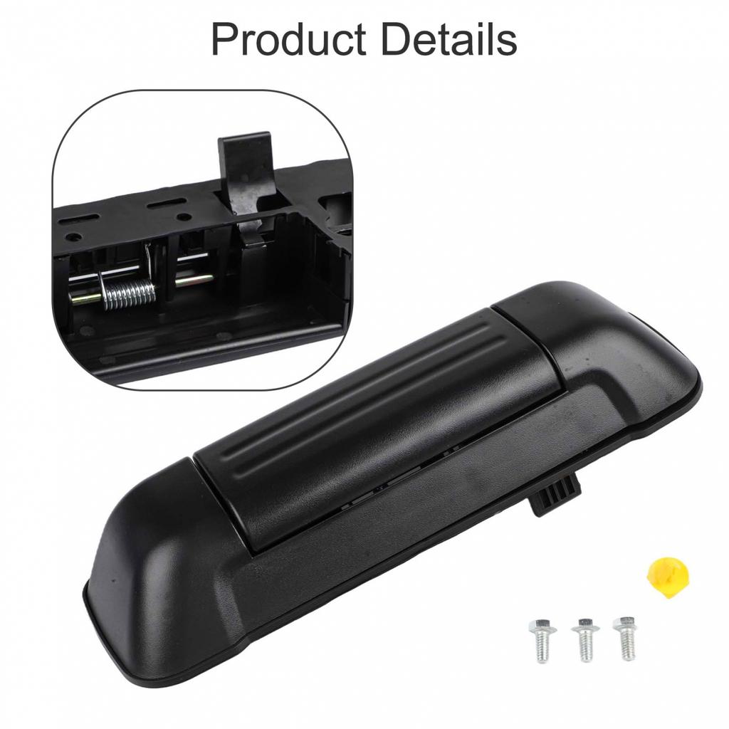 1pcs Door Handle Black Car Exterior Plastic & Iron