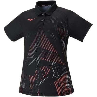 DynaMotion Fit Tennis Game Size Women's Shirt, 62JA2205, Black, S, Moisture-Wicking, Quick-Drying