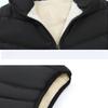 Autumn Winter Middle-aged Men's Lamb Wool Fleece Lined Vest Warm Dad's Stand Collar Cotton Vest Jacket
