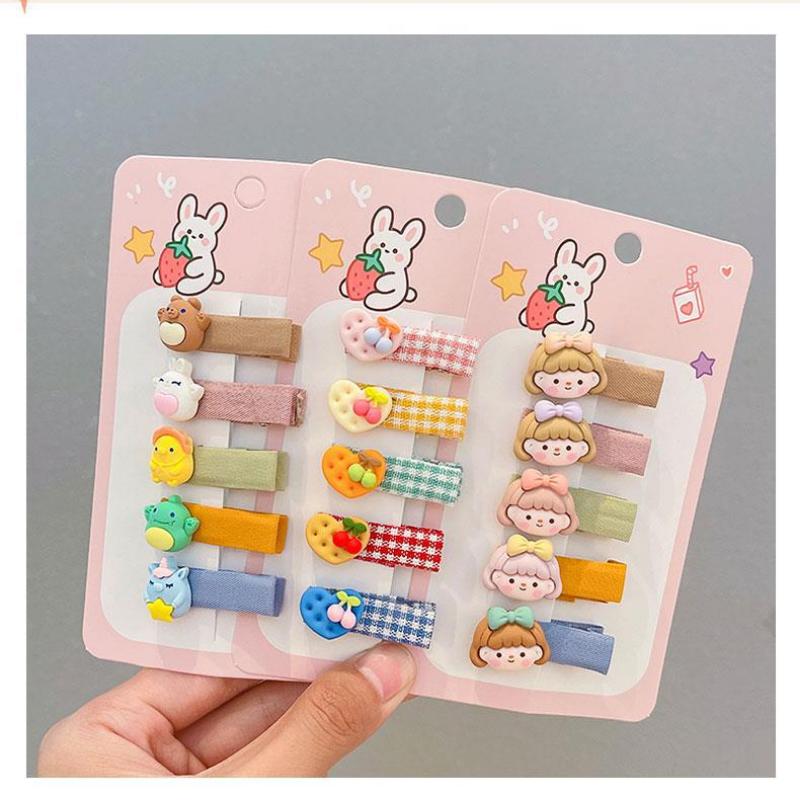 5pcs/set Baby Hairpin Cute Cartoon Animal Hair Clip for Kid Girl Fashion Bang Side Clip for Children Hair Accessories