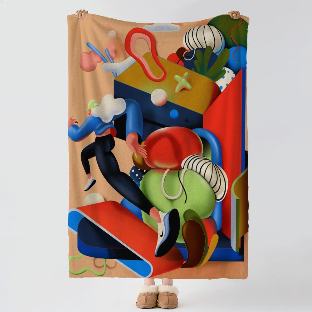 Artist S-Soren Selleslagh-H Throw Thick Comfort Flannel Quilt, Multi-scene Use Indoor Outdoor Daily Nap