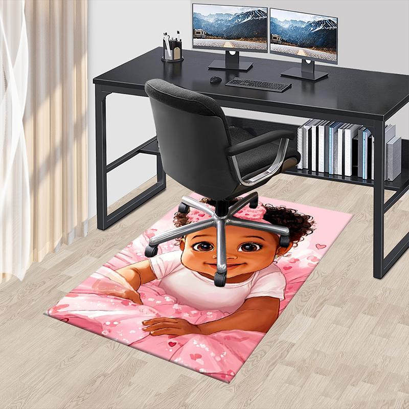 1PC Pink Heart Print Extra Large Non-Slip Floor carpet, Office, family, bedroom, Studio - Large Area RugJ0402