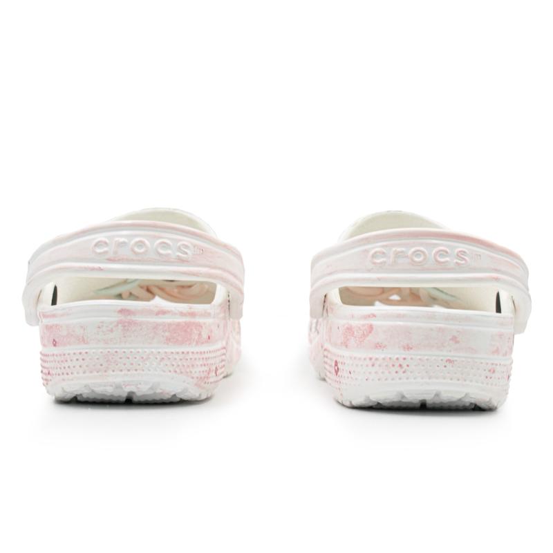 Crocs Classic clog Hanami Love Letter EVA Sweet Versatile Hole Shoes Unisex White