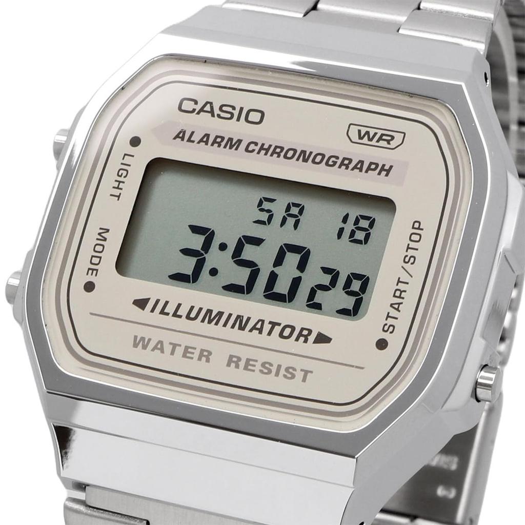 Casio Digital Vintage Series and Silver x Light International Model Watch, A168WA-8AY, Men's, Women's, Kids, Beige, [Used]