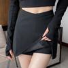 Women Summer High Waist Split A Line Skort Anti Chafing Slim Package Hip Suit Skirt Casual Short Skirt