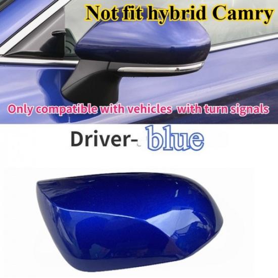 Blue Driver Side Mirror Cover for 2018- Toyota Camry  Housing Wing Shell