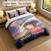 3Pcs Bedding Set Custom Name Text, 1 Sheet 2 Pillowcases Home Bed DecorSpirited Away