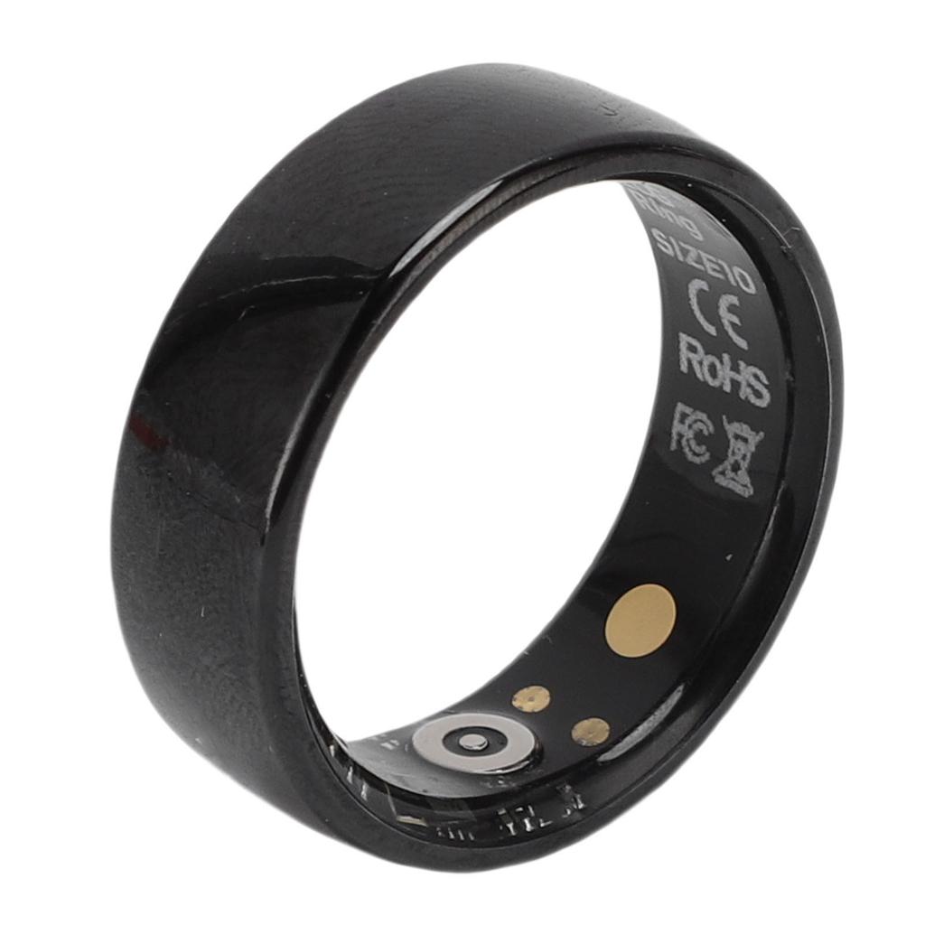 Smart Ring Health Tracker Aluminum Alloy 5ATM Rainproof Wearable Smart Ring with APP Charging Case F