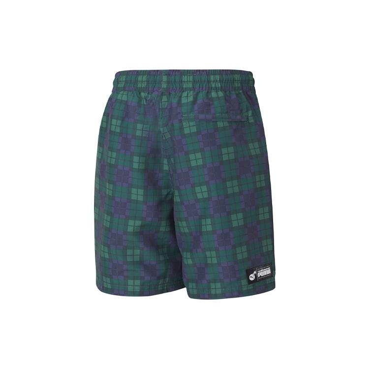 PUMA x The Hundreds Crossover Printing Athleisure Casual Sports Shorts Green Men's 596752-02