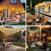 Solar Powered Water Drop String Lights LED Raindrop Fairy Lights Outdoor for Garden Yard Patio Christmas Wedding Birthday Decor