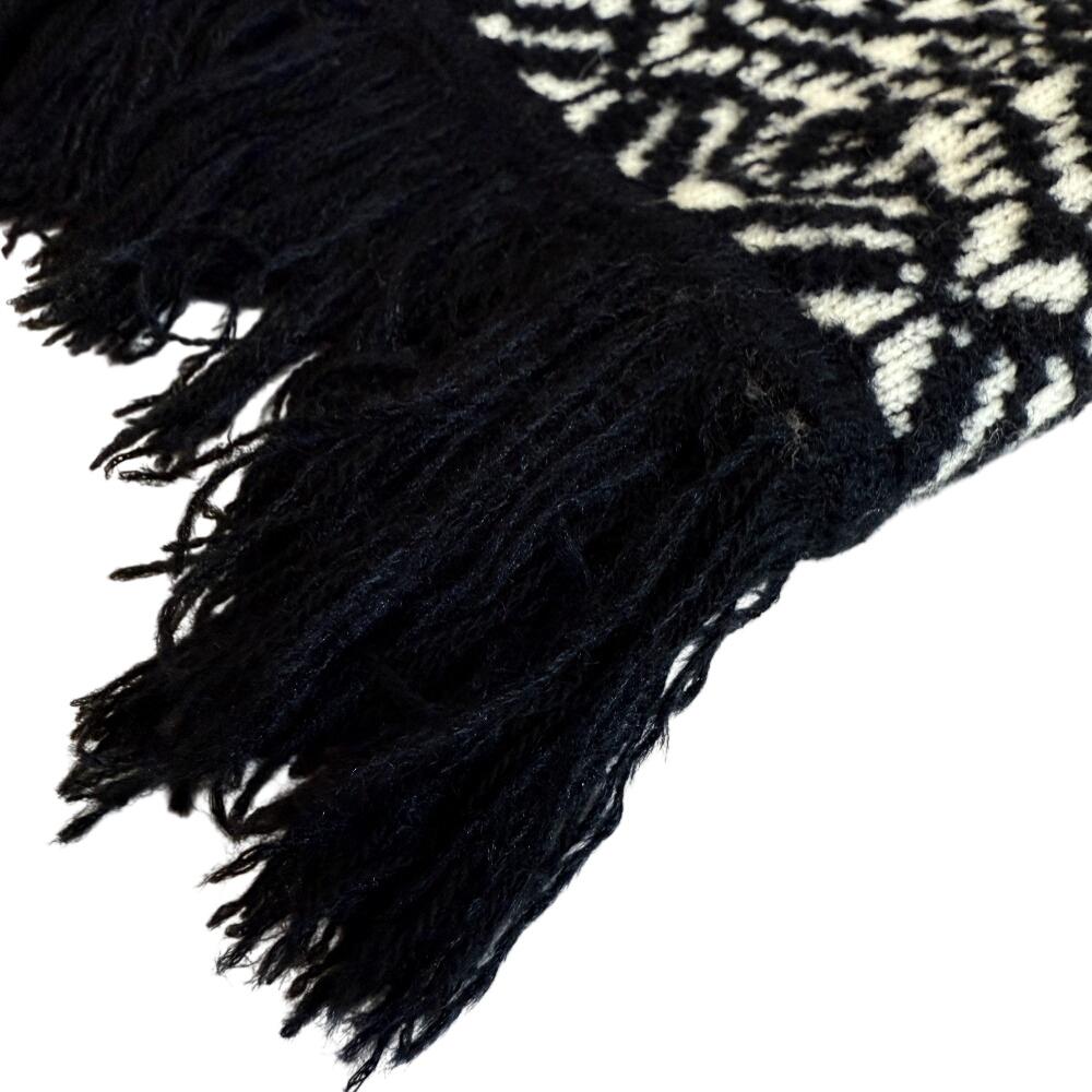 CHANEL P24448V01744 fringe wool skirt white wool Used