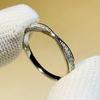 Huitan Fashion Contracted Women Finger Rings Thin Band with Shiny Crytsal CZ Exquisite Versatile Girls Accessories Jewelry