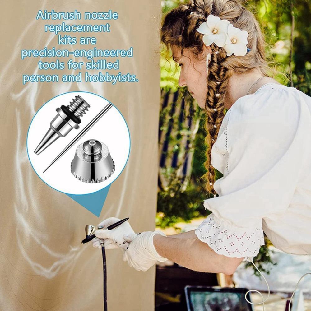 Air Brush Cap Spray Needle Nozzle Airbrush Nozzle Airbrush Needle Airbrush Cover Nozzle Cap