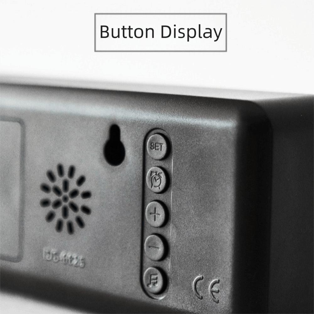 Temperature Display LED Digital Alarm Clock Week Display Electronic Table Clock Study Room