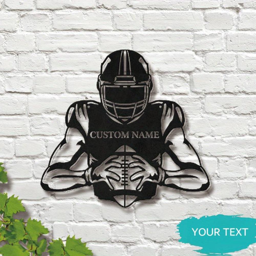 

Personalized Rugby Star Metal Tin Sign, Custom Name Plate, Rugby Theme Wall Art for Home Office, Sports Fan Gift, Custom Wall Decor 12inch/30cm